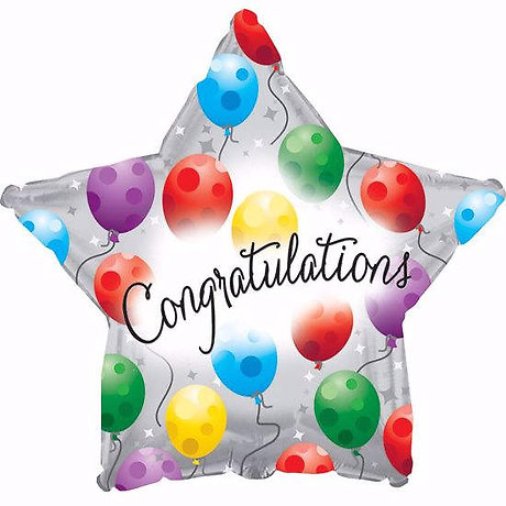Congratulations Star Balloons Mylar