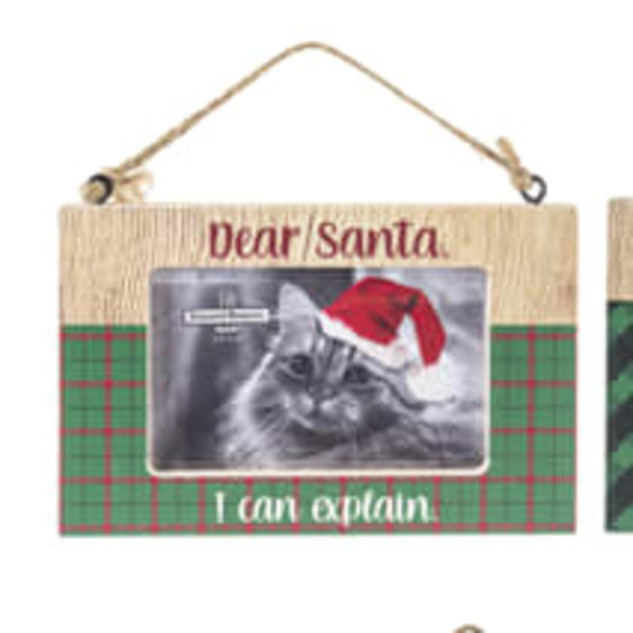 Dear Santa Photo Frame Ornament