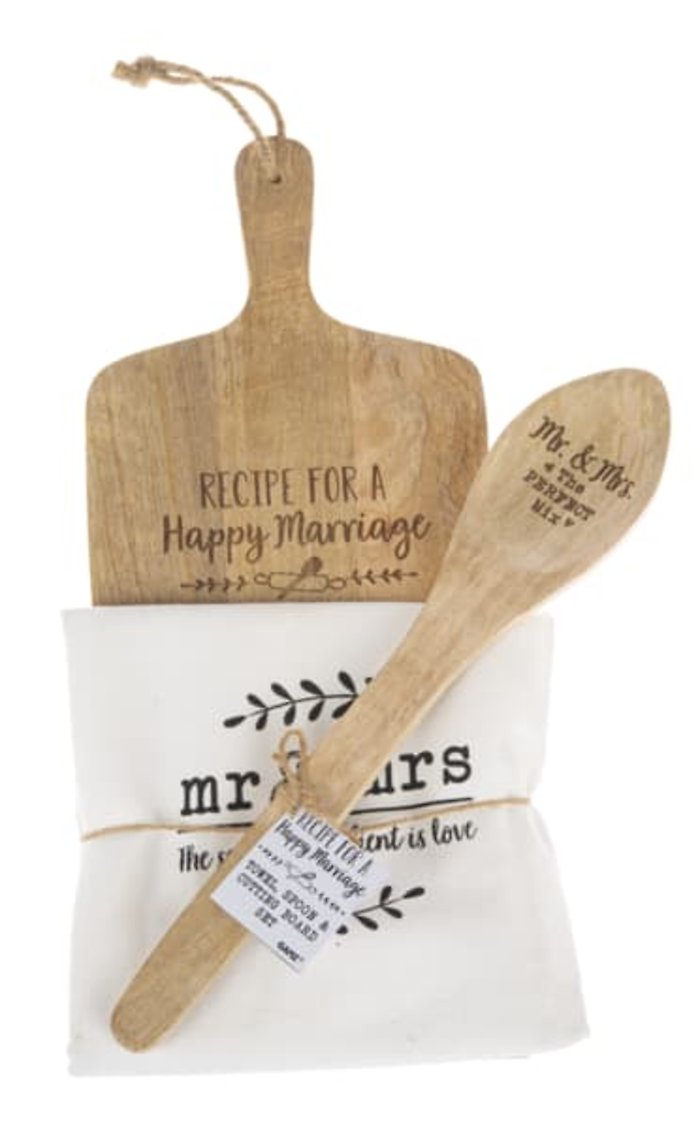 Recipe for Happy Marriage - Board, Towel &amp; Spoon Set