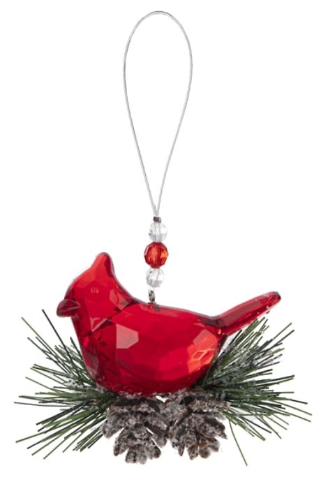 Winter Pine Cardinal Ornament