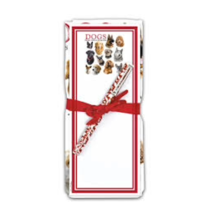 Magnetic Note Pad, Pen, Towel - Dogs