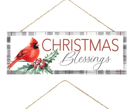 Christmas Blessings Welcome Sign