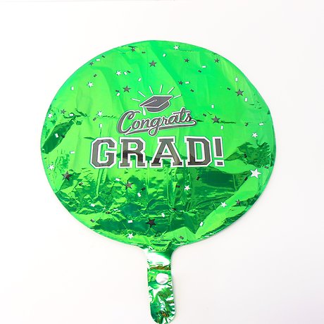 Green Congrats Grad Mylar Balloon