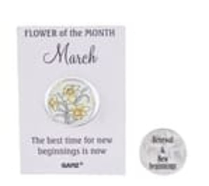 March, Flower of the Month Token