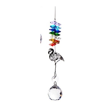Crystal Prism Flamingo Suncatcher