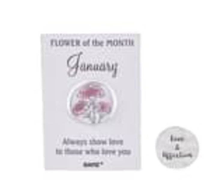 January Flower of the Month Token