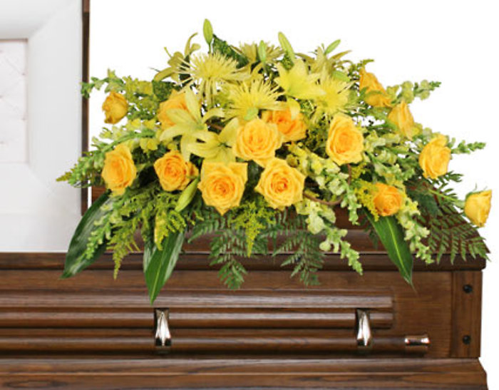 Full Sun Memorial Casket Spray