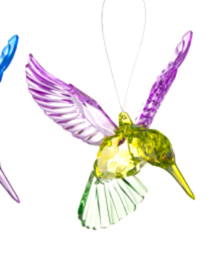 Meadow Hummingbird Ornamen-Purple/Light Green/Green