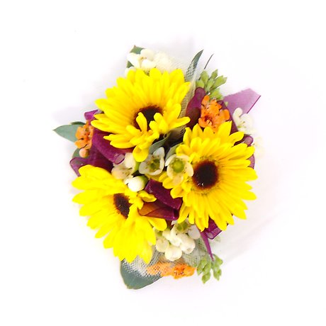 Mini Sunflower Wrist Corsage