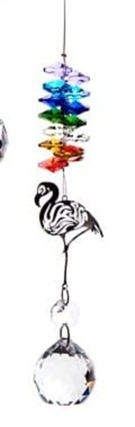 Crystal Prism Flamingo Suncatcher