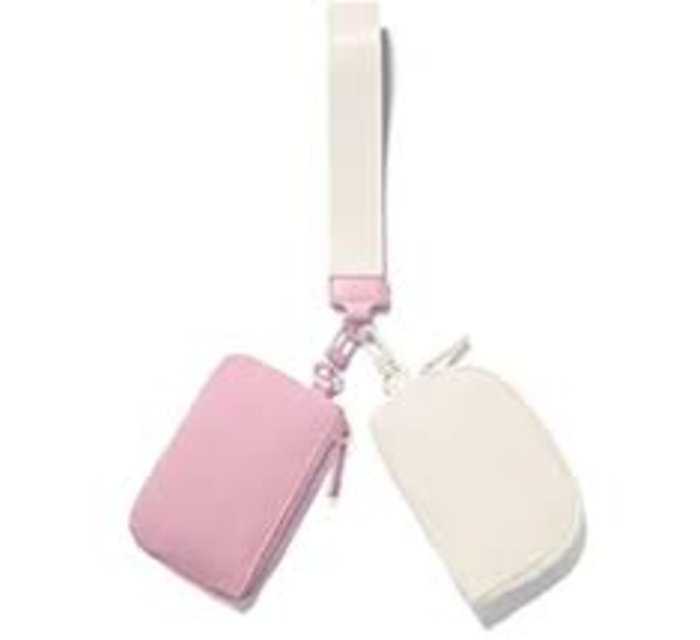 Dual Pink/Ivory Purse Key Chain