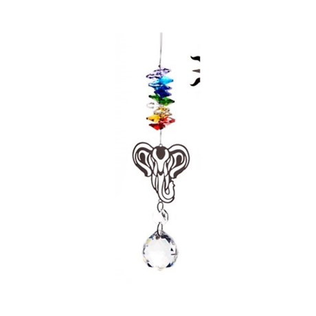 Crystal Prism Elephant Suncatcher