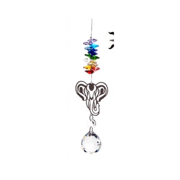 Crystal Prism Elephant Suncatcher