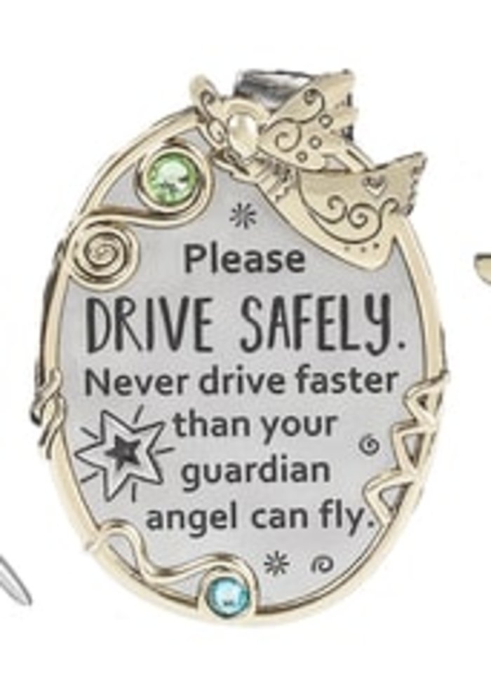 Please Drive Safely Angel-Visor Clip