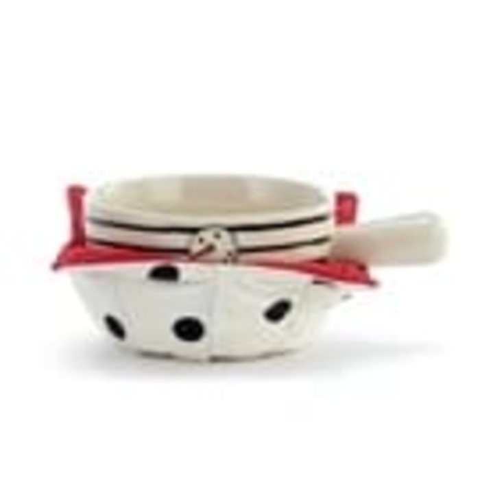Snowman Stripes Soup Crock and Bowl Cozy