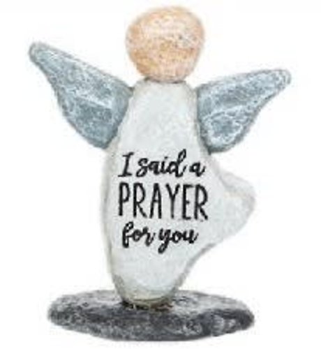 I Said a Prayer For You-Pebble Art Angel