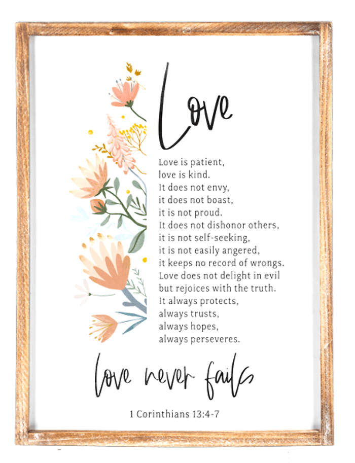 Love is Patient, Love is Kind Wall Decor