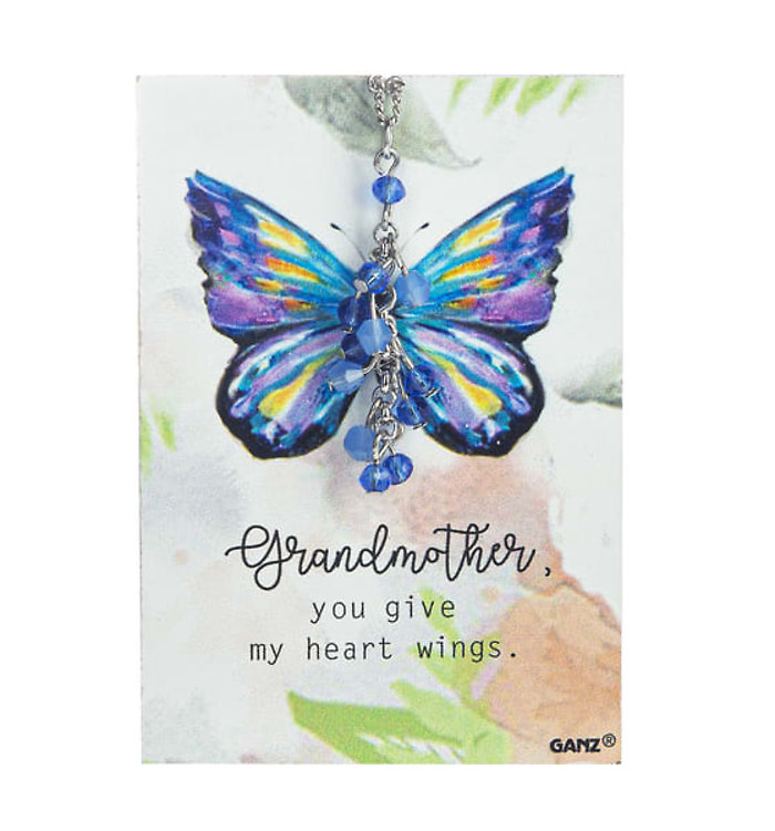Necklace-Grandmother you give my heart wings.