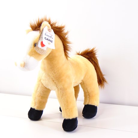 Plush Standing Horse-Tan