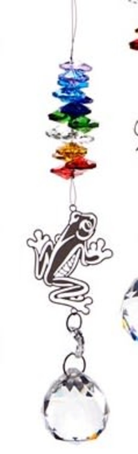 Crystal Prism Frog Suncatcher