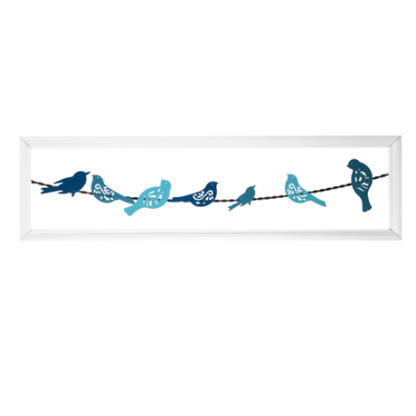 Framed Bluebirds on a Wire Wall Decor