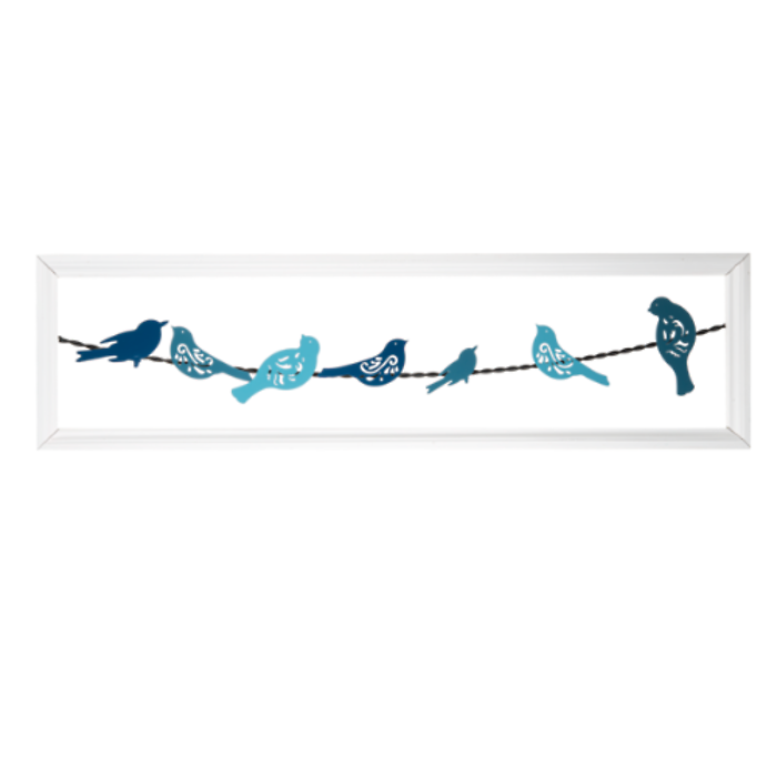 Framed Bluebirds on a Wire Wall Decor