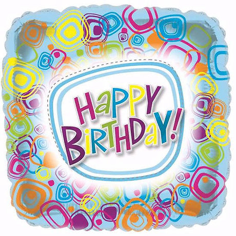 Happy Birthday Groovy Mylar Balloon