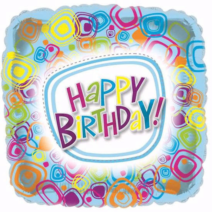 Happy Birthday Groovy Mylar Balloon