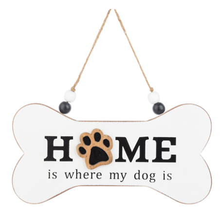 Home is Where my Dog is Hanging Wall Decor