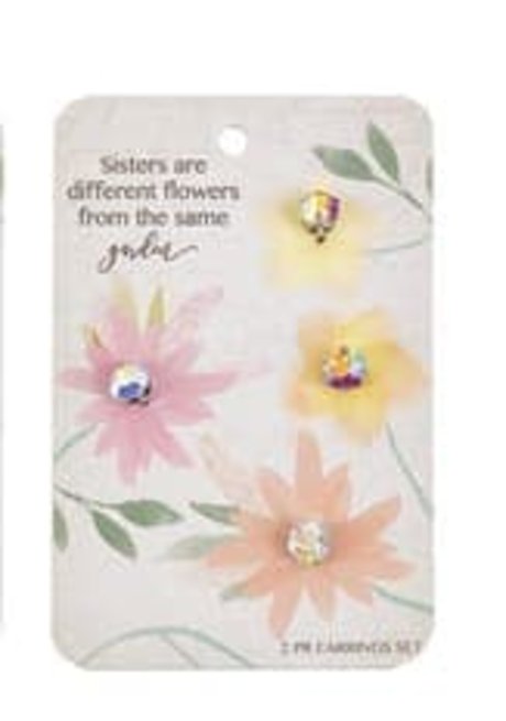 Sisters are different flowers from the same, Earring Set