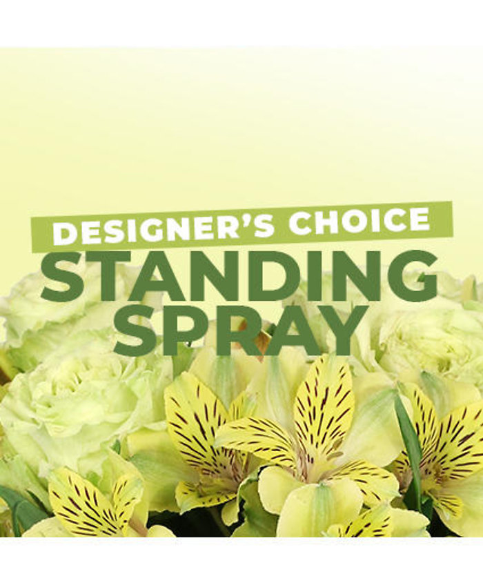 White Designers Choice Standing Spray.