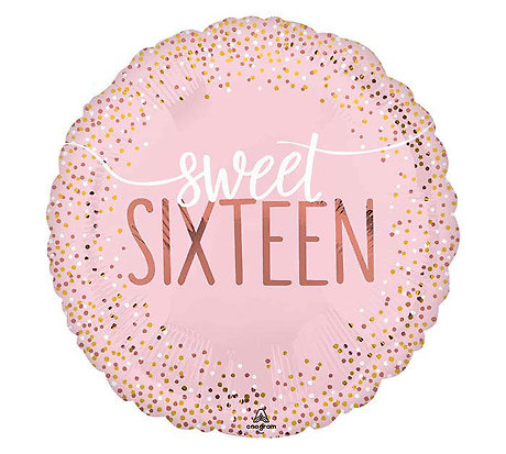 Sweet Sixteen Birthday Mylar Balloon