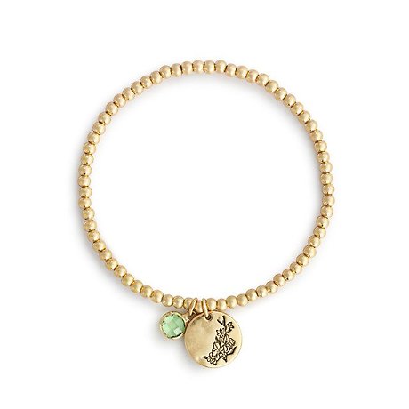 August Birthstone Flower Charm Bracelet