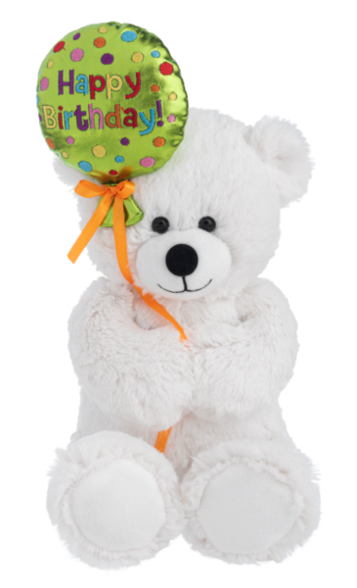 Plush Happy Birthday Balloon Bear