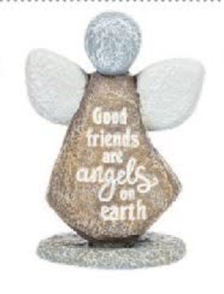 Good Friends are Angels on Earth-Pebble Art Angel