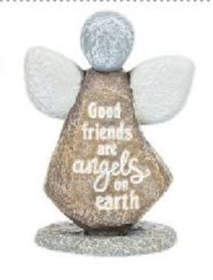 Good Friends are Angels on Earth-Pebble Art Angel