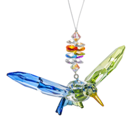 Humming Bird Rainbow Pendant-Blue/Yellow/Green