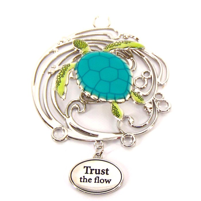 Trust the Flow Turtle Ornament