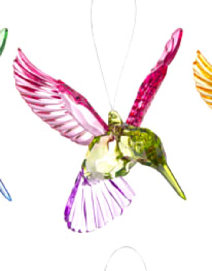 Hummingbird Ornament-Violet/Green/Purple