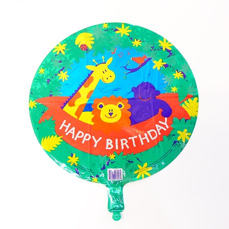 Happy Birthday Safari Animals Mylar Balloon