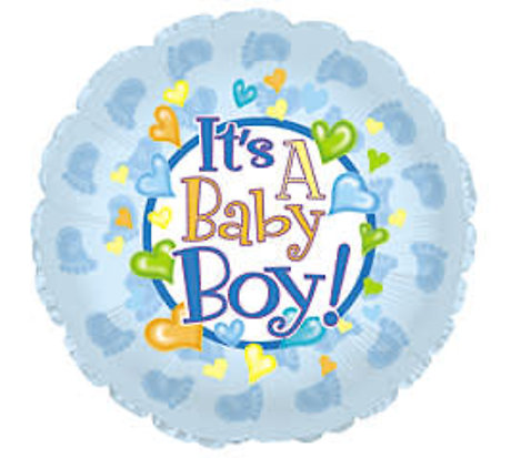 It\'s a Boy Footprints Mylar Balloon