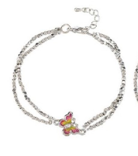Butterfly Bracelet-Burgundy/Yellow