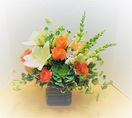 Creamsicle Succulent Bouquet