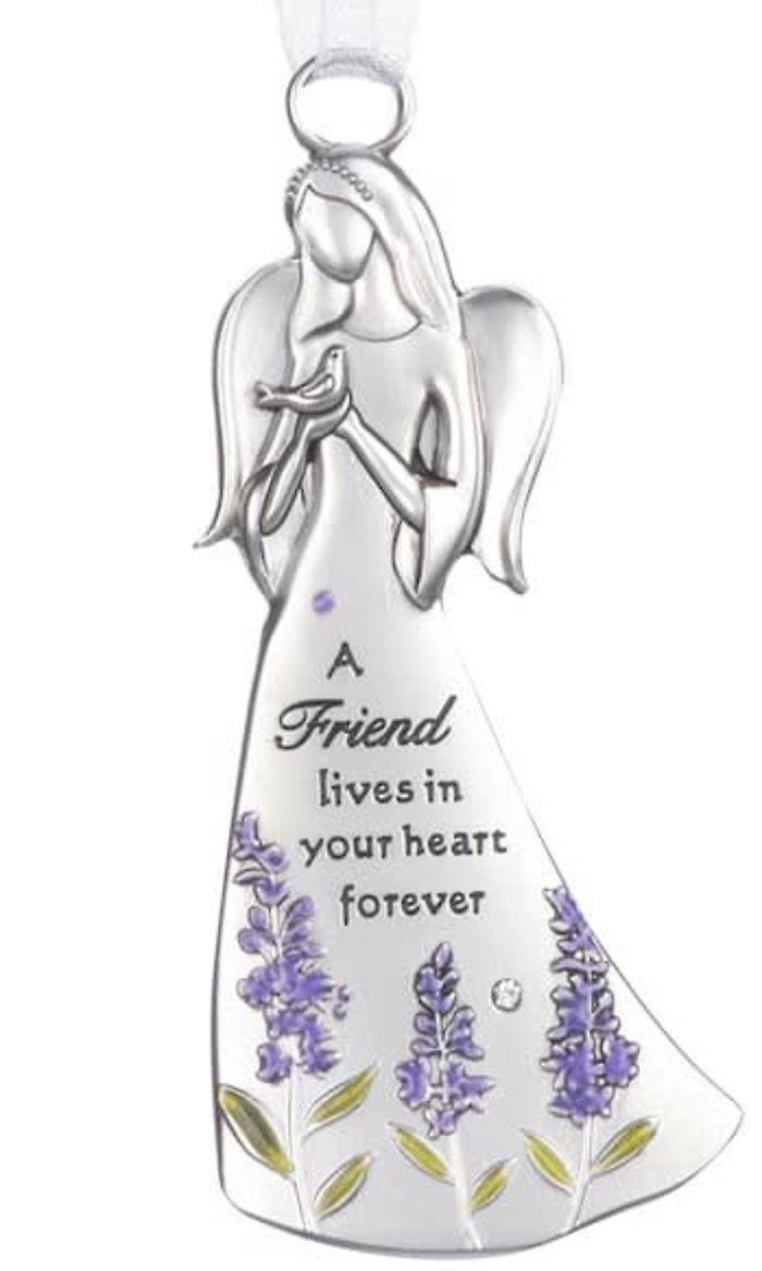 A Friend Lives in Your Heart Forever-Angel Ornament