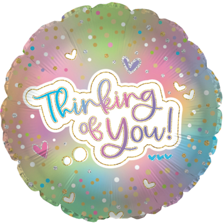 Thinking of You Iridescent Mylar Balloon