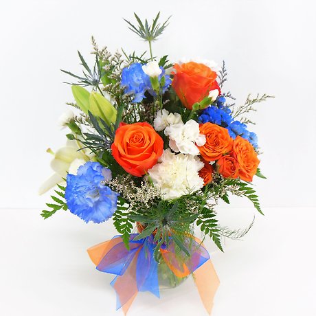 Orange &amp; Blue  Spirit Bouquet