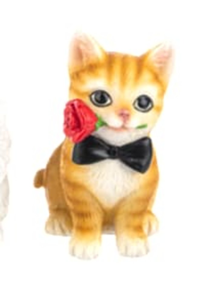 Pawsitively Yours Forever Cat/Rose Figurine