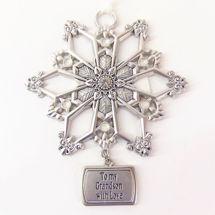To My Grandson With Love Ornament