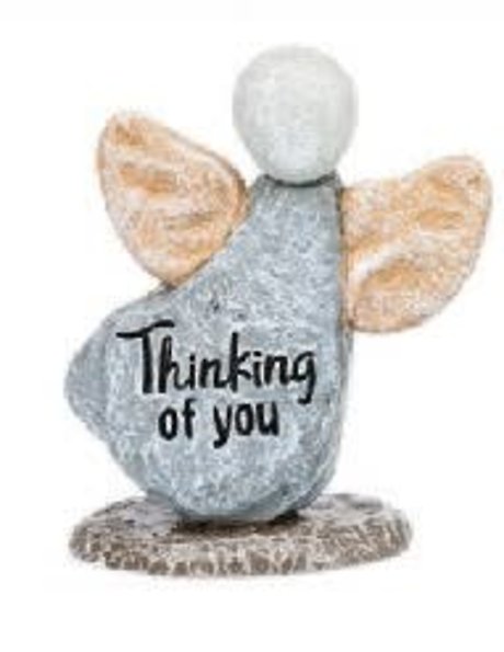 Thinking of You-Pebble Art Angel