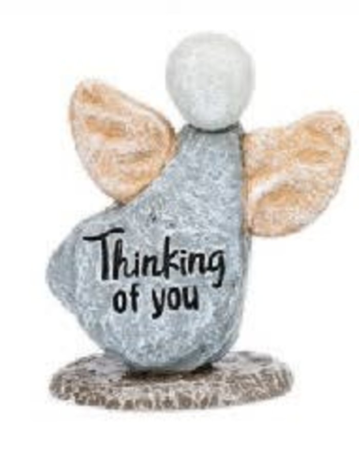 Thinking of You-Pebble Art Angel